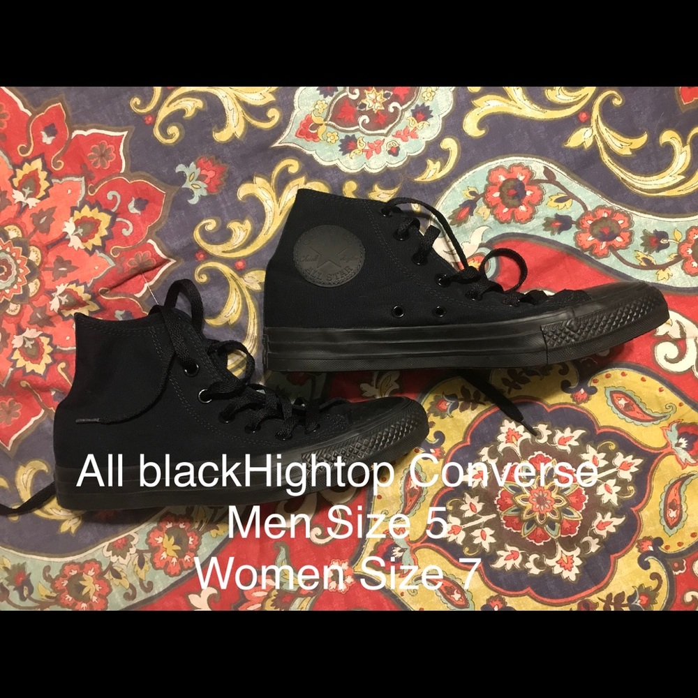 All Black Converse